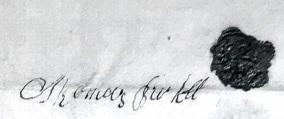 Thomas' signature and seal